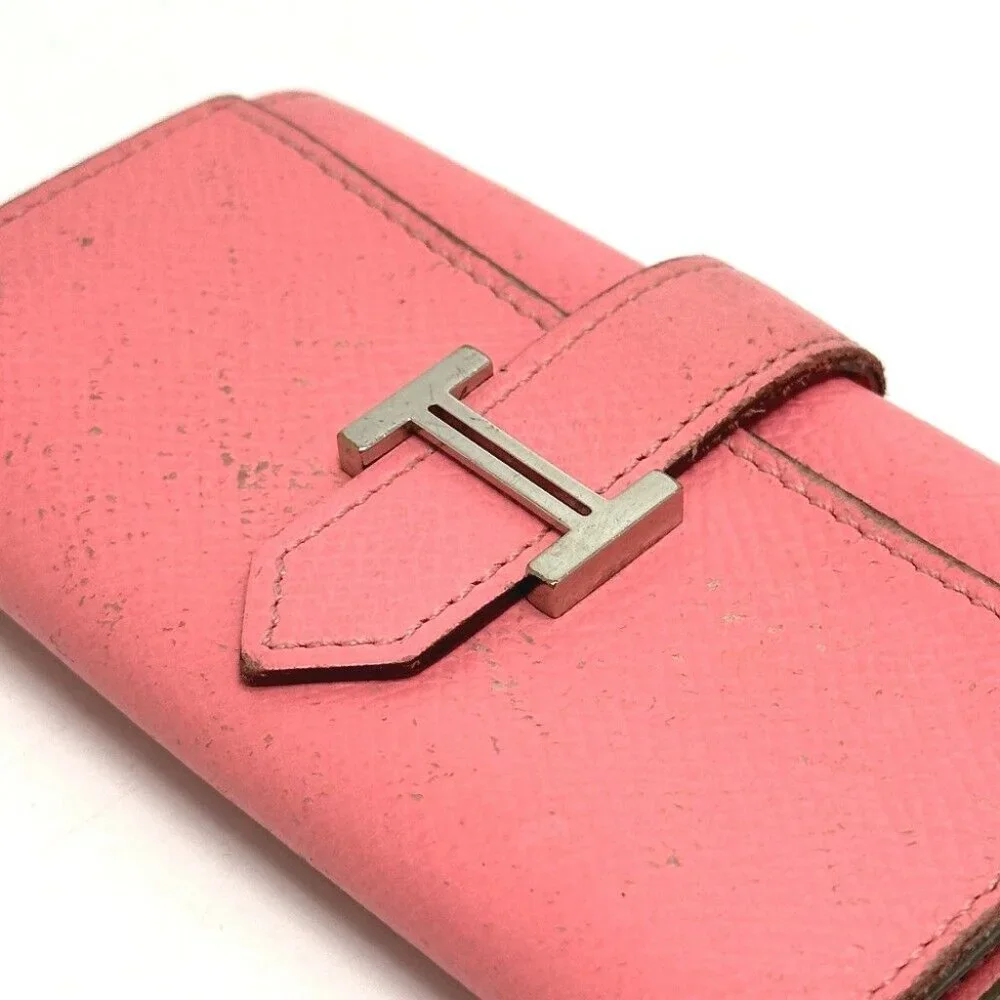 HERMES HHardware Bearn 4-Ring Key Case Epsom pink - Picture 7 of 10